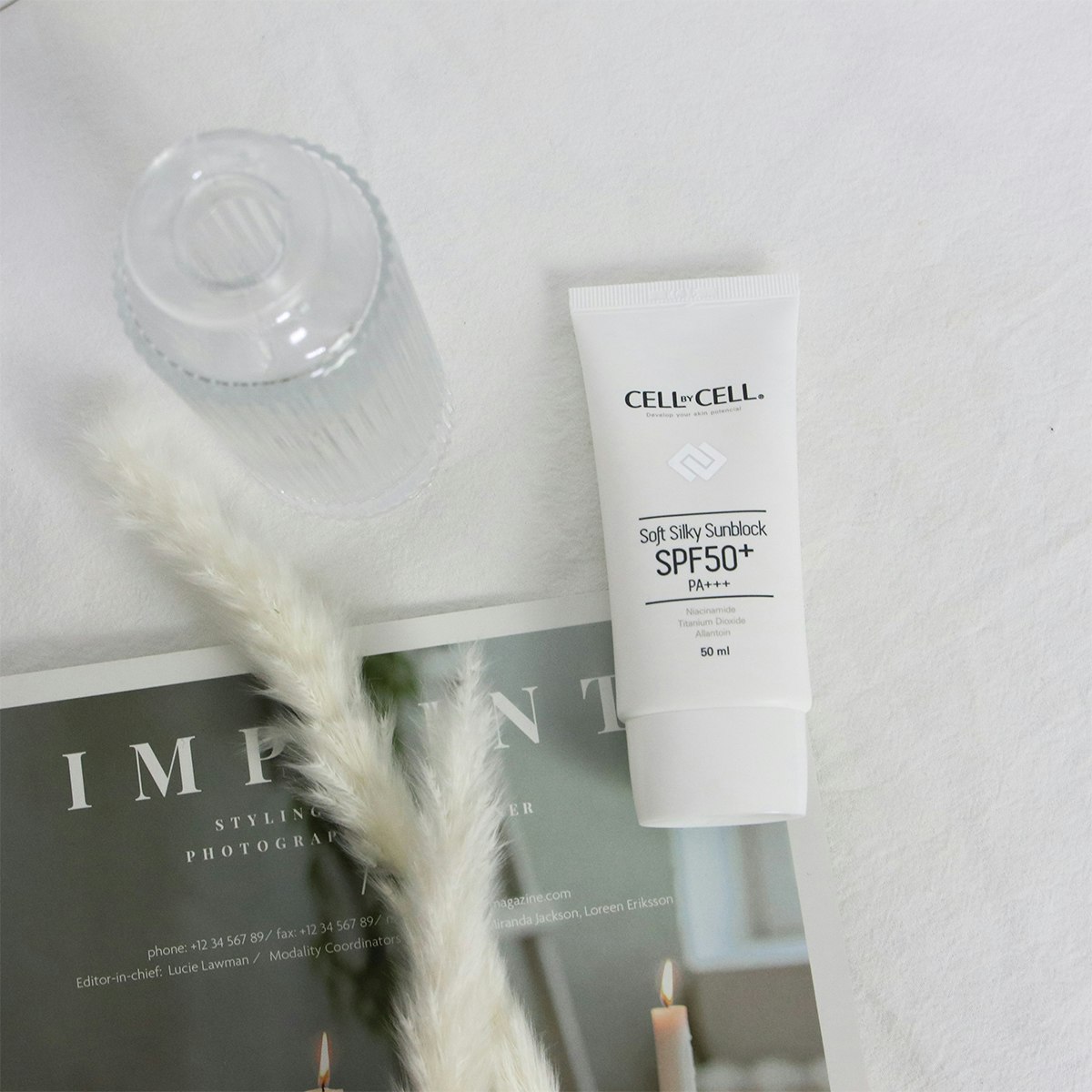 CELL BY CELL - SOFT SILKY SUN BLOCK, SPF50+ PA+++ / 50 ml.