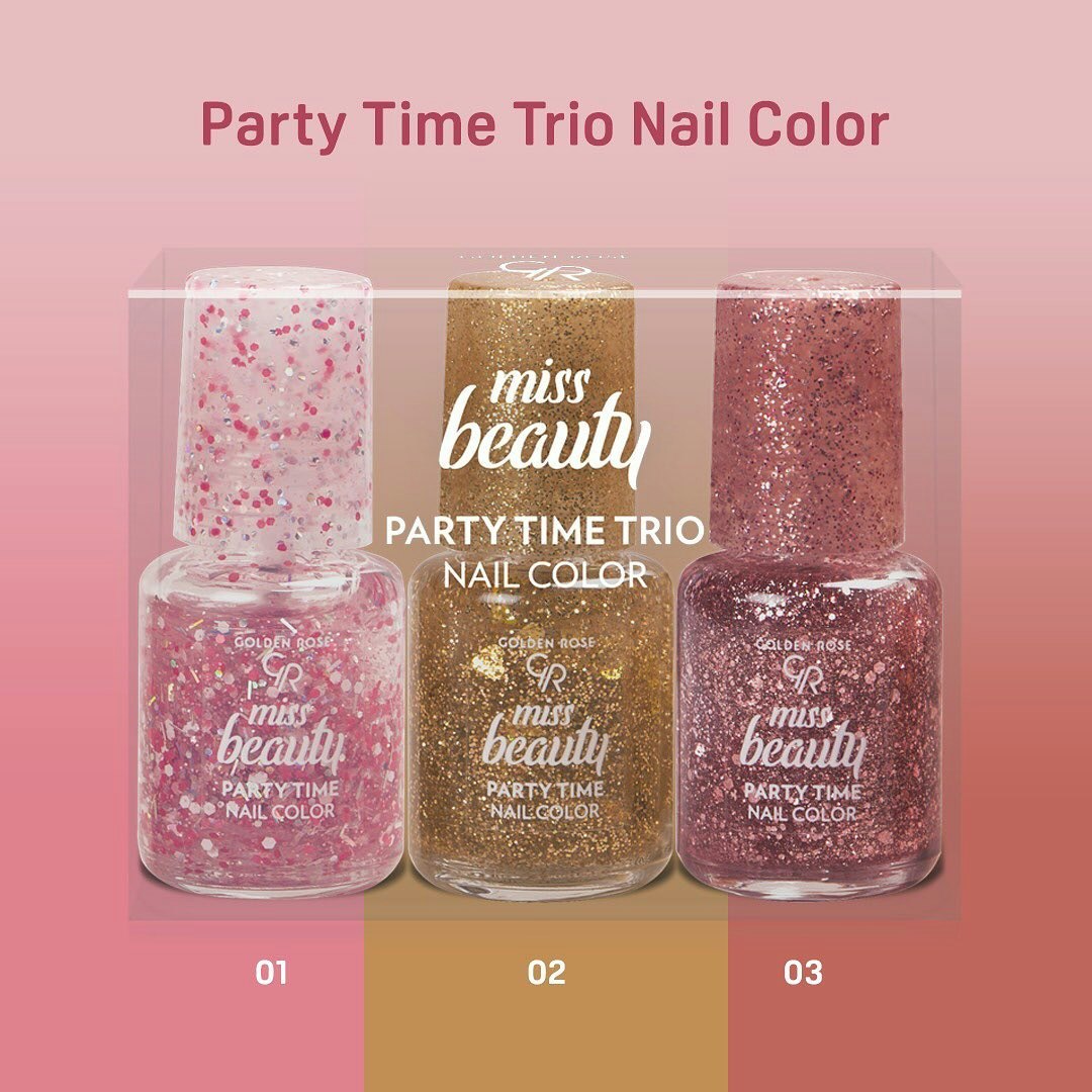 GR MISS BEAUTY PARTY TIME TRIO NAIL COLORS MIX