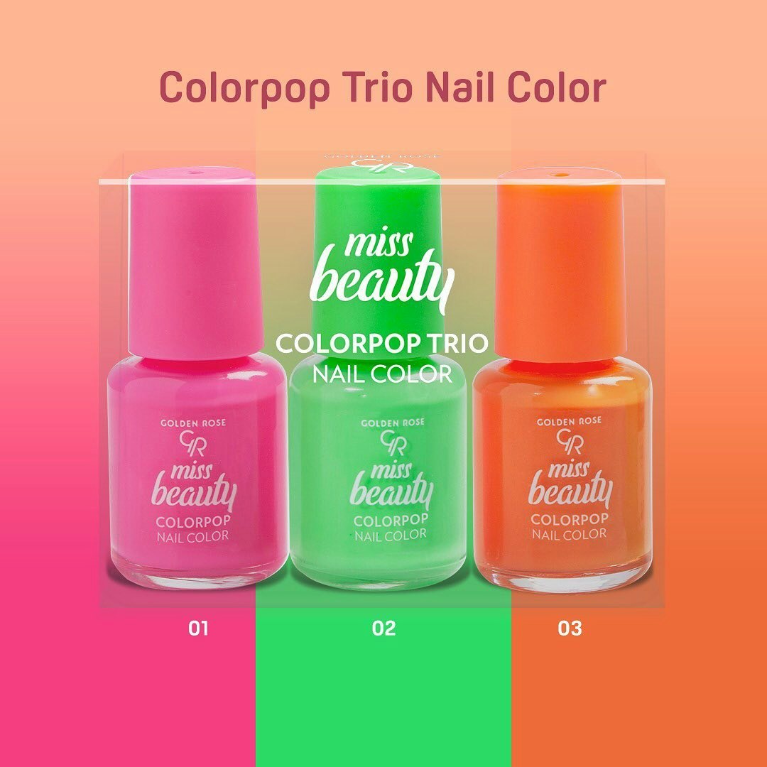 GR MISS BEAUTY COLORPOP TRIO NAIL COLORS