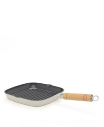 Grillpanna med trähandtag från Jernverket – Off white