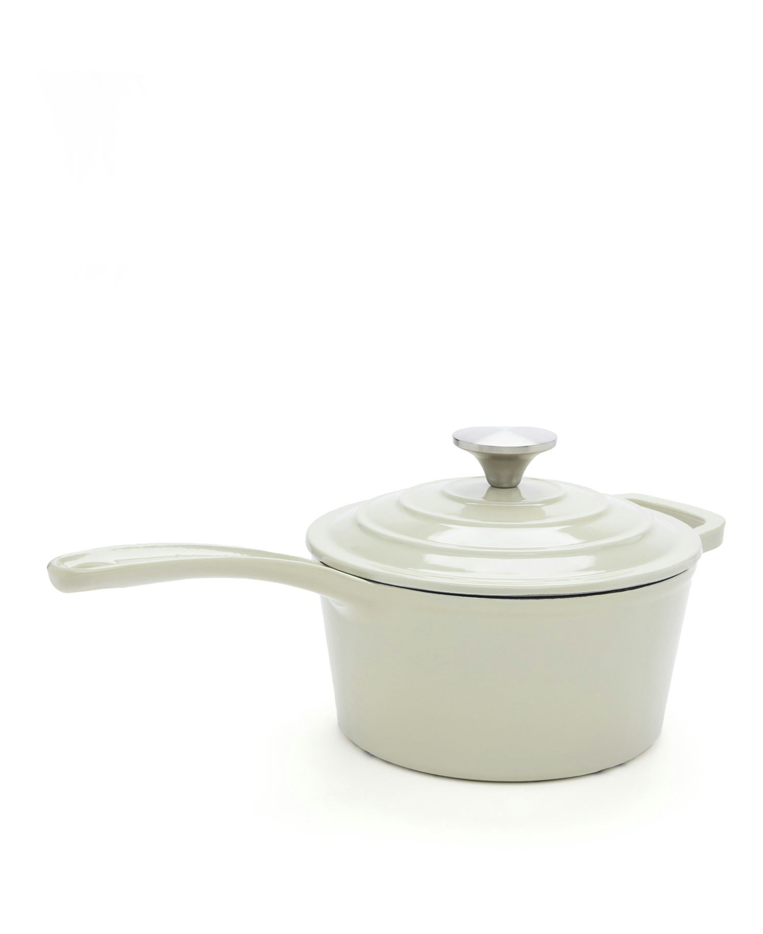 Snygg saucepan med lock i gjutjärn från Jernverket – Offwhite