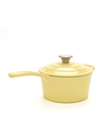Snygg saucepan med lock i gjutjärn från Jernverket – Gul