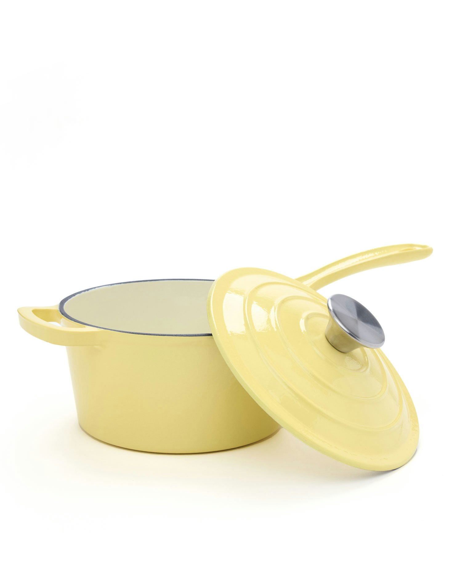 Snygg saucepan med lock i gjutjärn från Jernverket – Gul