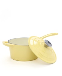 Snygg saucepan med lock i gjutjärn från Jernverket – Gul