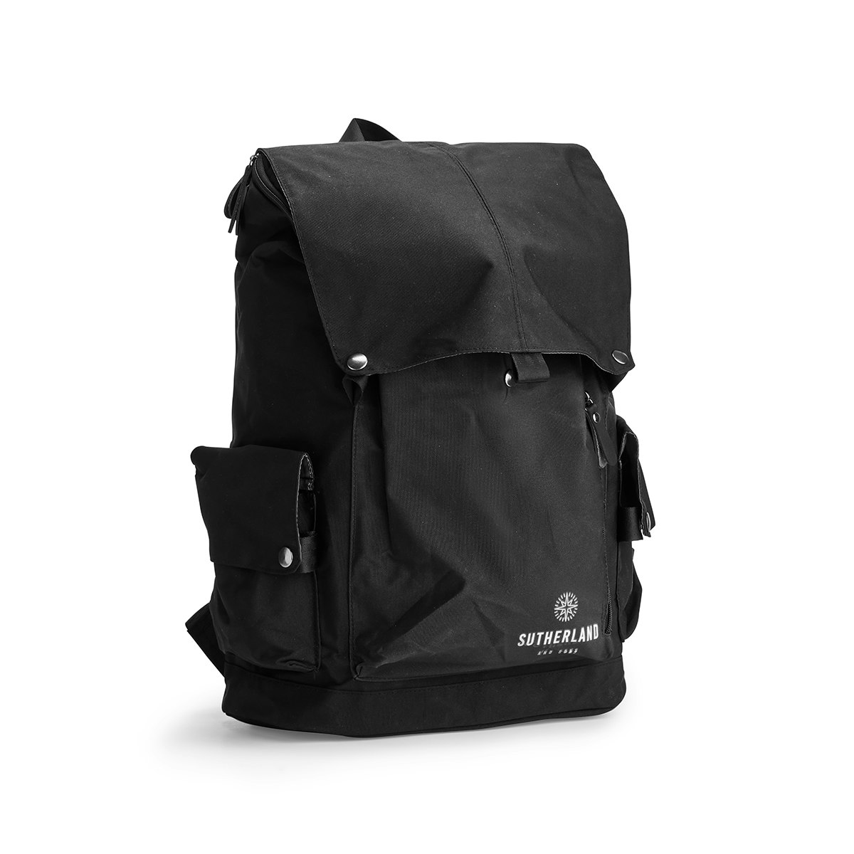 SNYGG RYGGSÄCK I CANVAS FRÅN SUTHERLAND & SONS – BLACK