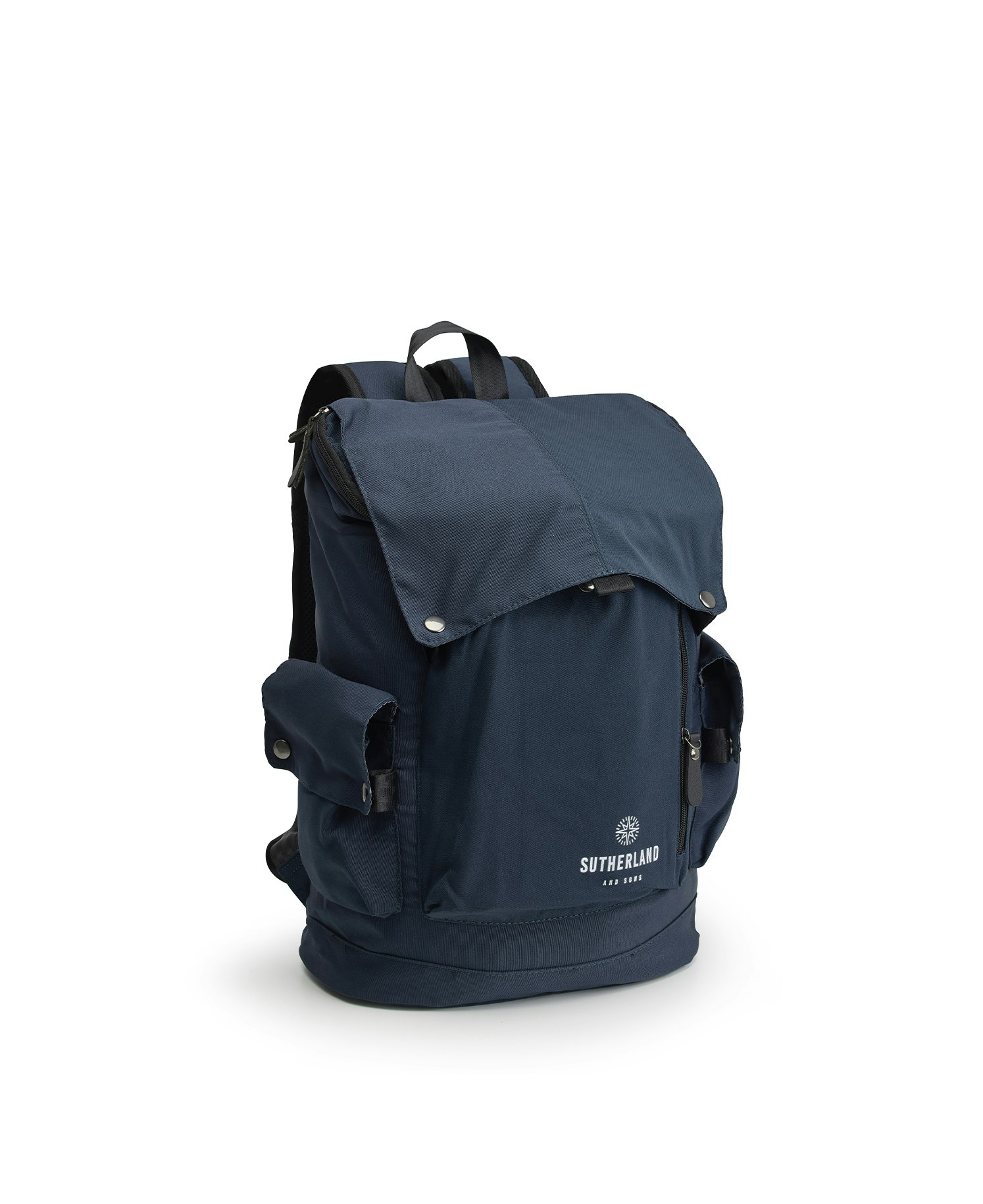 SNYGG RYGGSÄCK I CANVAS FRÅN SUTHERLAND & SONS – NAVY