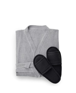 HAMAM MORGONROCK MED TOFFLA FRÅN YLLEVERKET – SVART