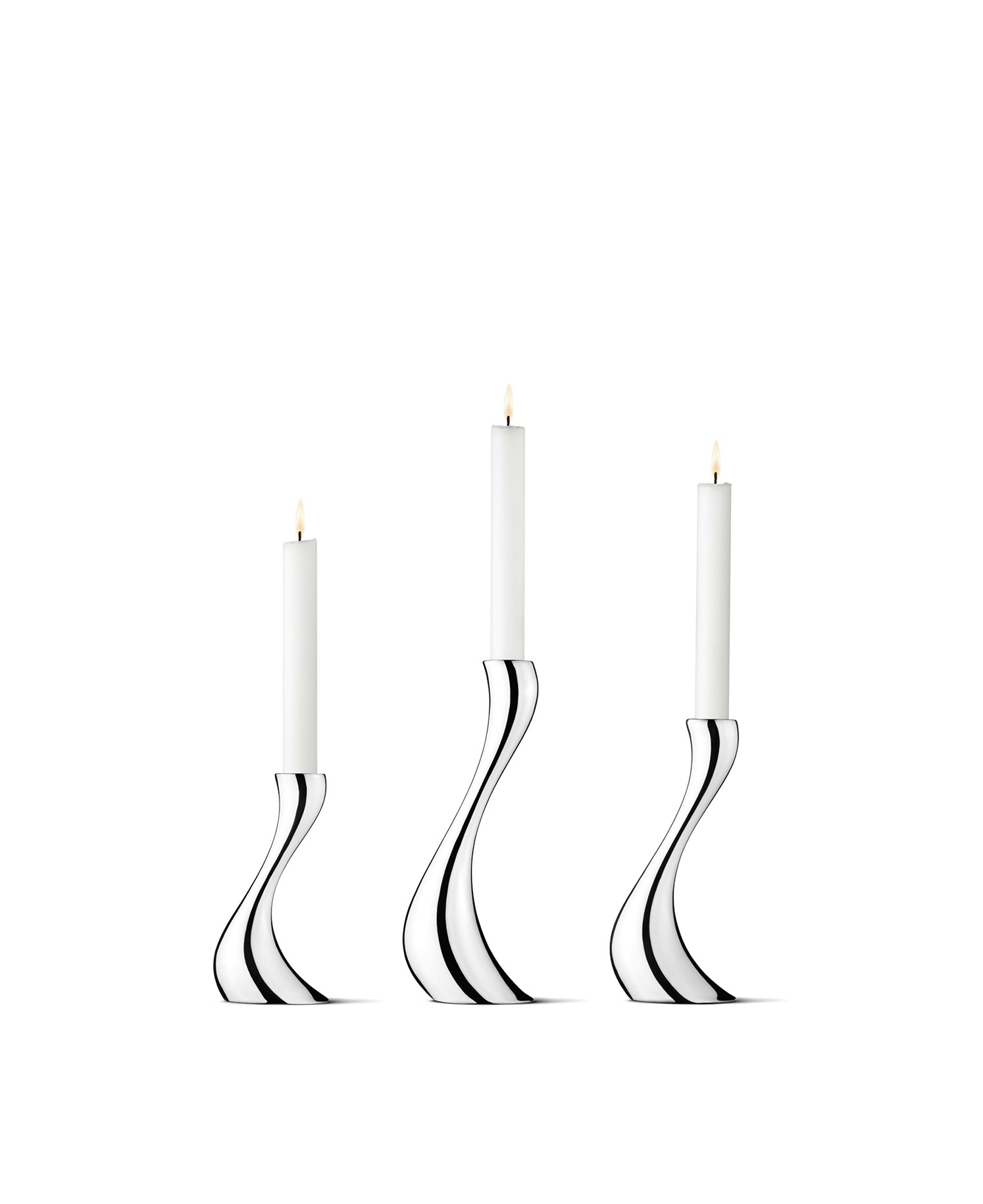 Georg Jensen - COBRA ljushållare, liten, medium, stor