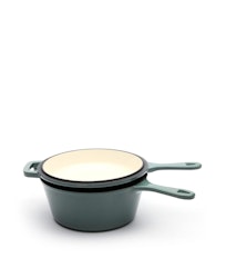 Set om djup traktörpanna i gjutjärn med en gjutjärns stekpanna - Viento Verde