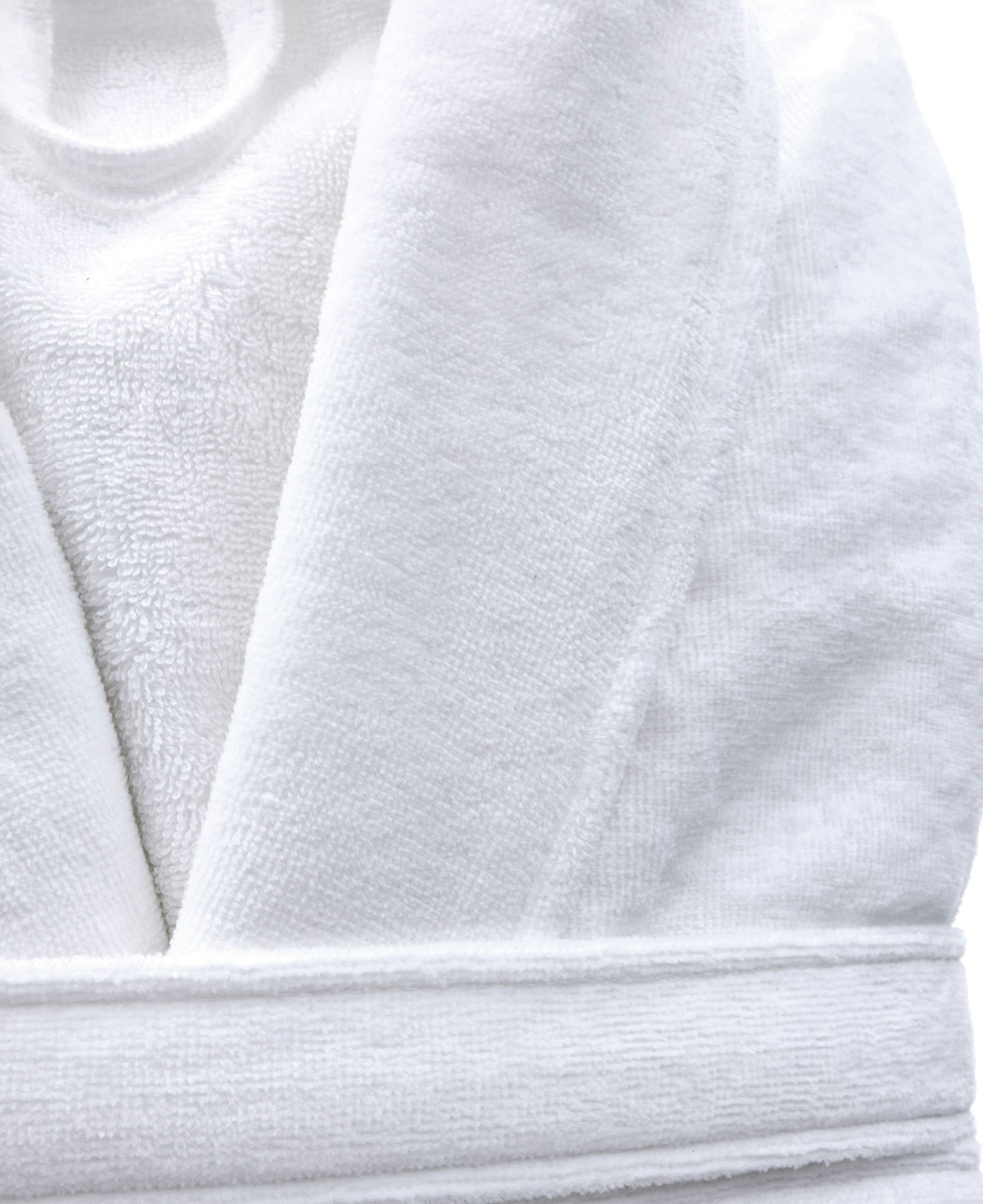 Mjuk morgonrock i velour - VIT