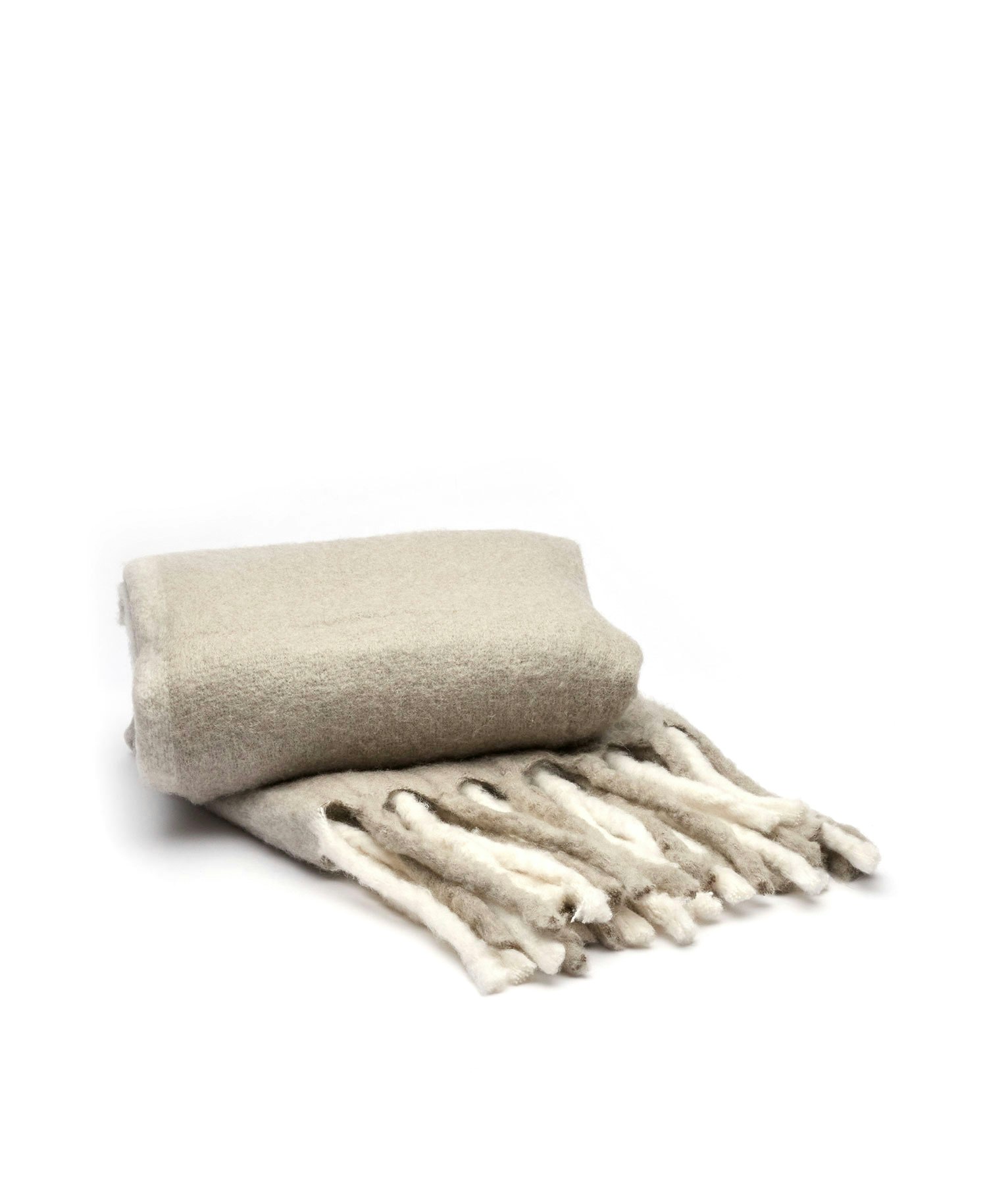 Mjuk ullpläd från Ylleverket - storruta sand