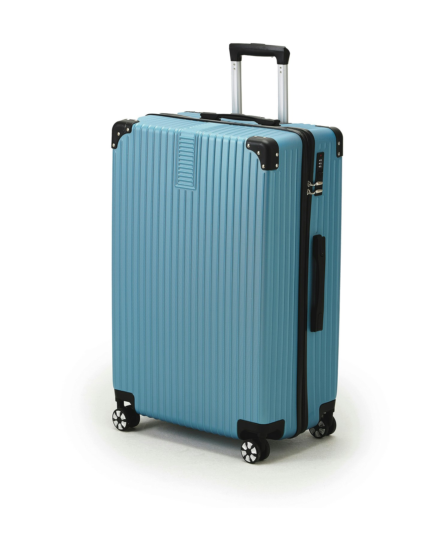 Stor resväska i tidlös design från Sutherland & Sons - Silver Blue