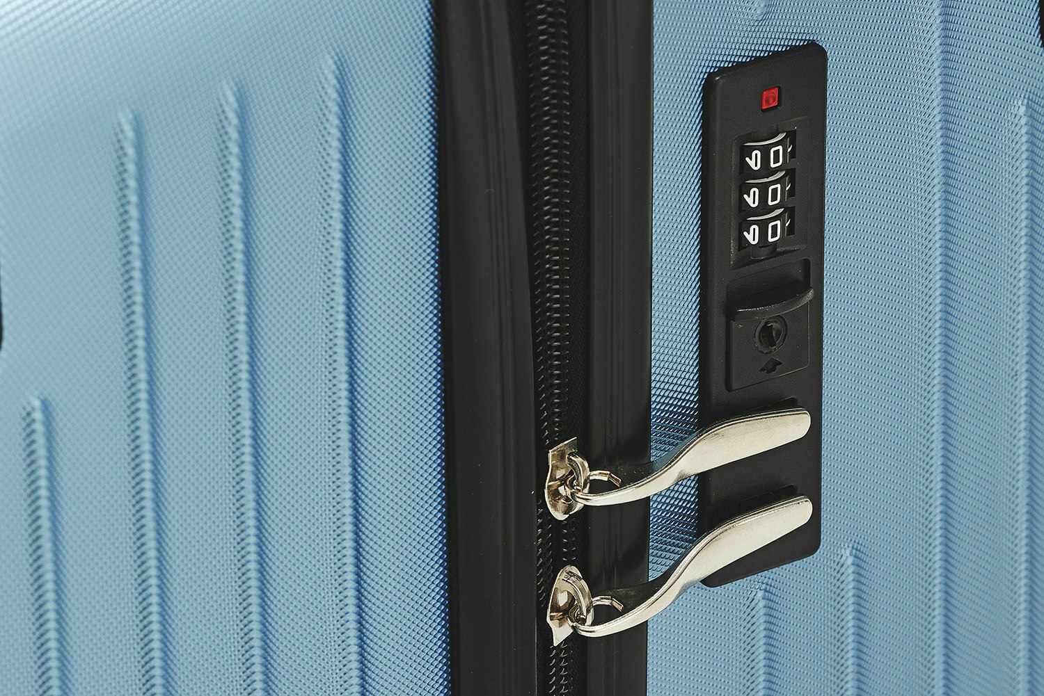 Mellanstor resväska i tidlös design från Sutherland & Sons - Silver blue