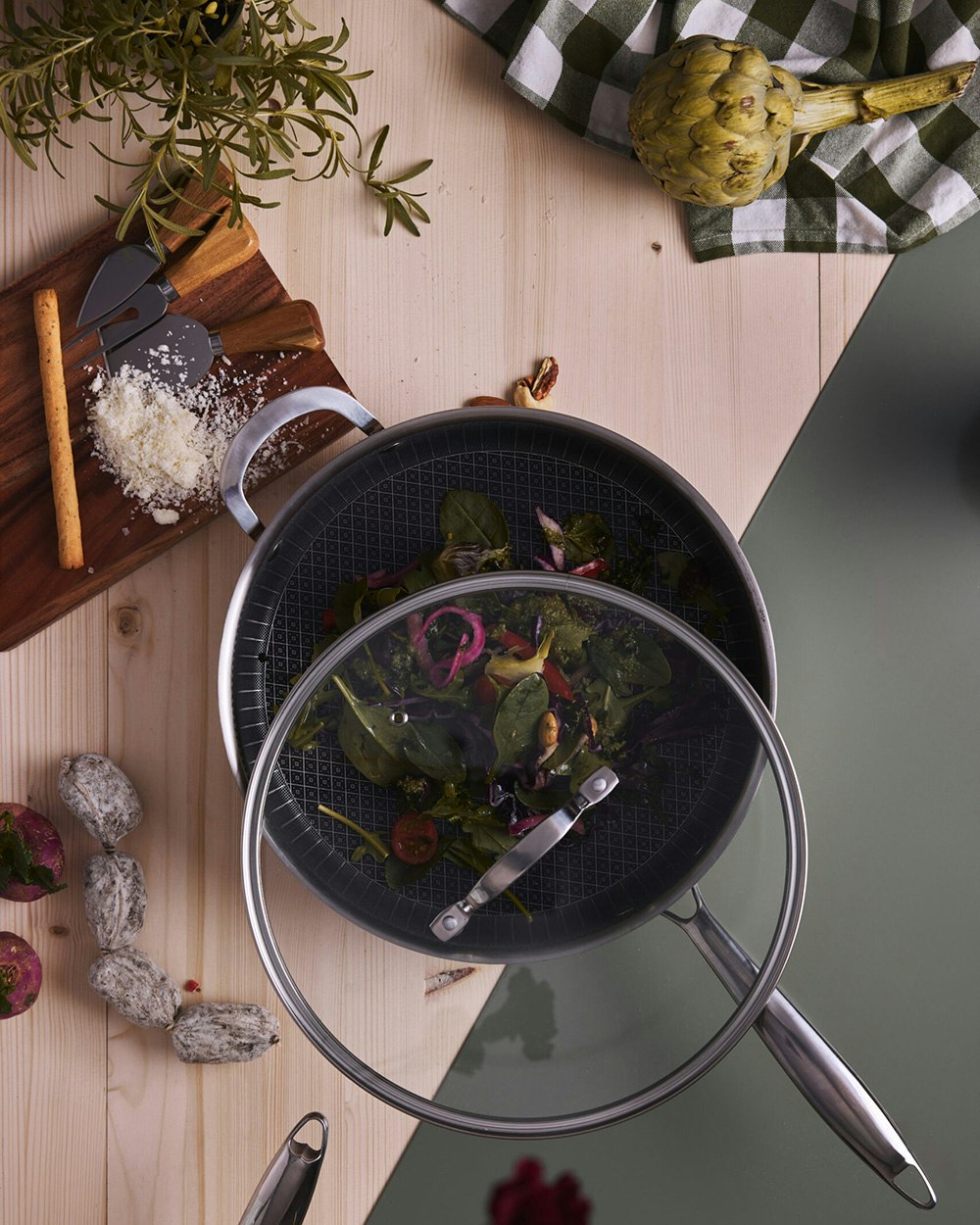 Traktörpanna nonstick med glaslock från Jernverket 28 cm