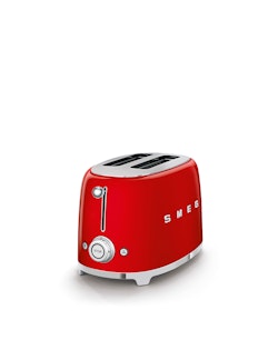 Smeg - Brödrost för 2 skivor Röd, Högblank 50's Style