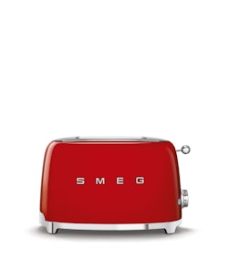 Smeg - Brödrost för 2 skivor Röd, Högblank 50's Style
