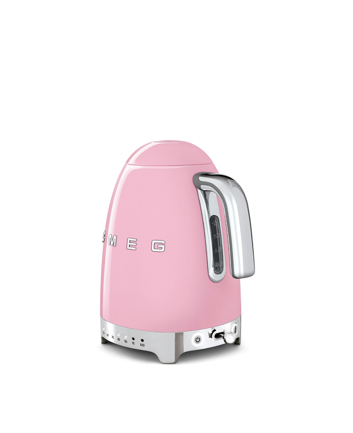 Smeg Vattenkokare med variabel temperatur Rosa, Högblank 50's Style