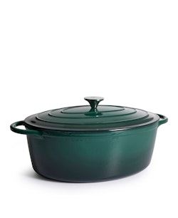 Oval Gjutjärnsgryta från Jernverket 8L - Verde Oscuro
