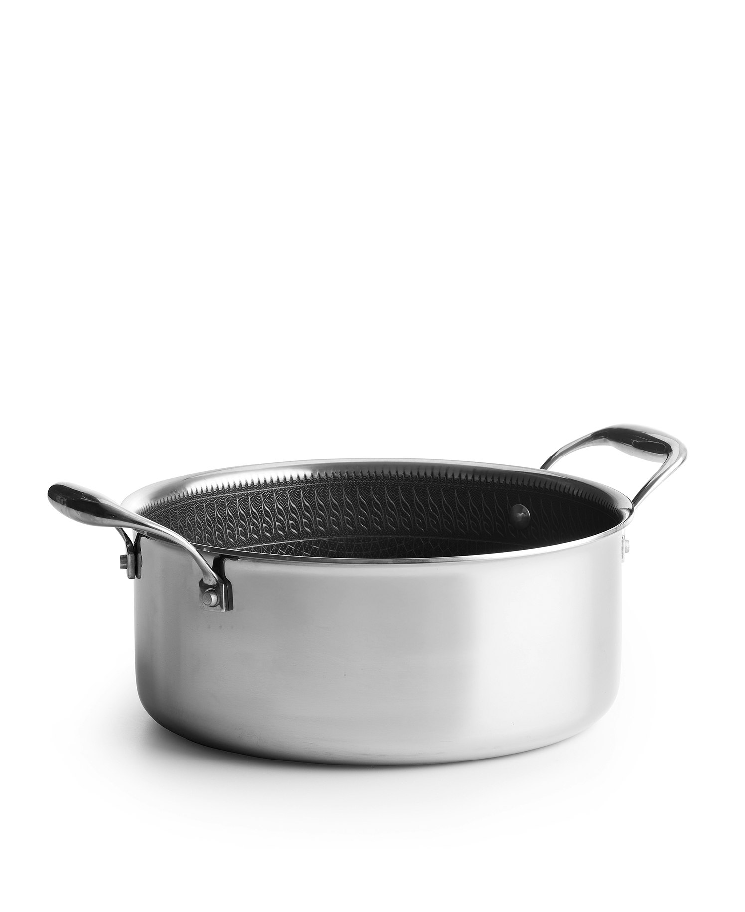 Jernverket Kokkärlset – 4-delars Premiumset i Spegelpolerat Rostfritt Stål med Honeycomb Non-Stick