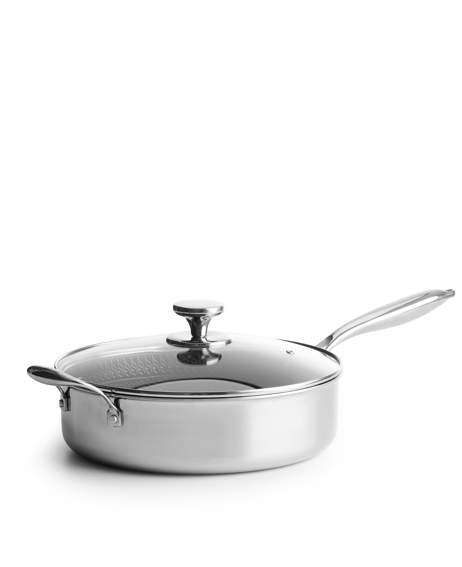 Jernverket Kokkärlset – 4-delars Premiumset i Spegelpolerat Rostfritt Stål med Honeycomb Non-Stick
