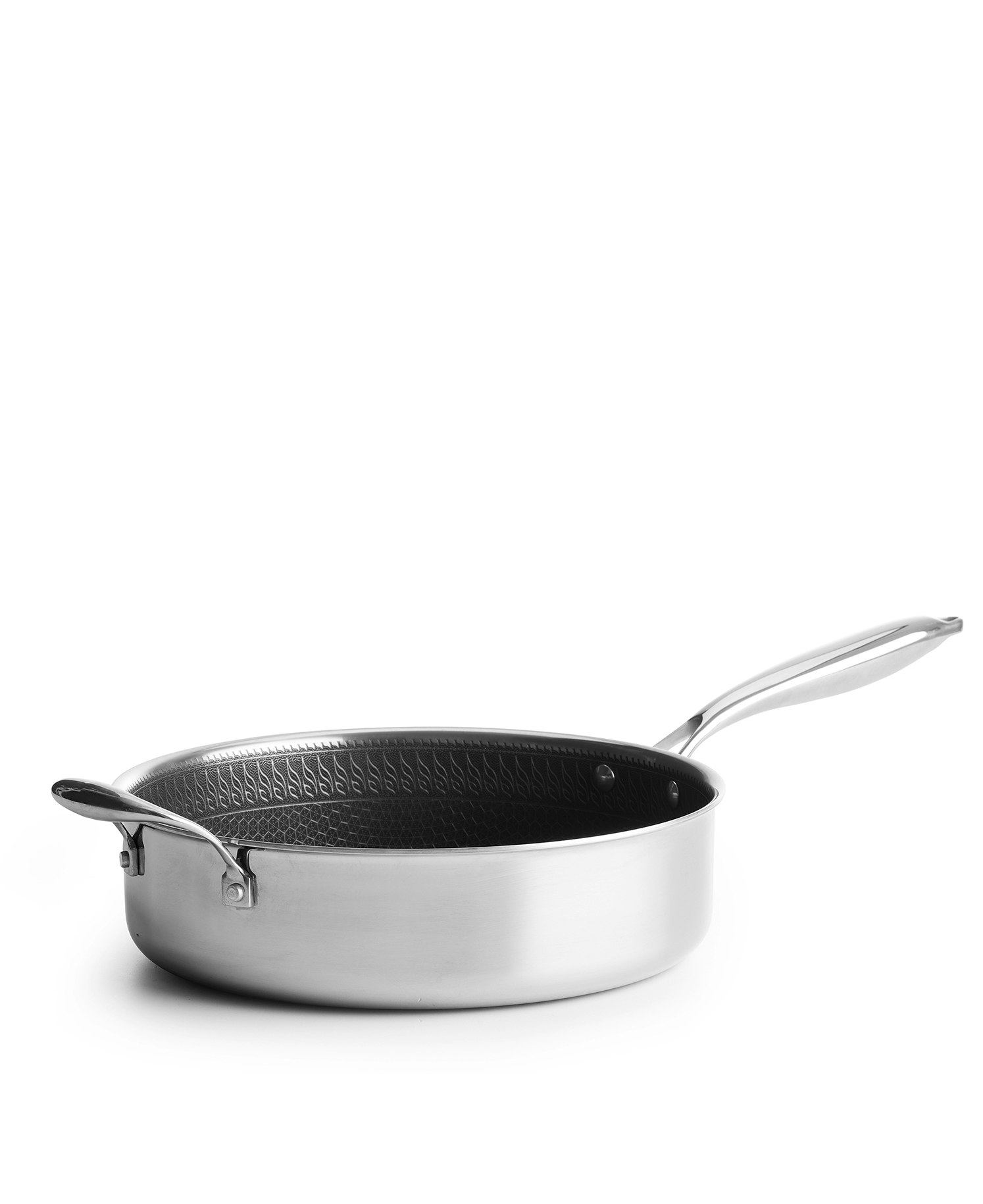 Jernverket Kokkärlset – 4-delars Premiumset i Spegelpolerat Rostfritt Stål med Honeycomb Non-Stick