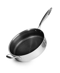 Jernverket Kokkärlset – 4-delars Premiumset i Spegelpolerat Rostfritt Stål med Honeycomb Non-Stick