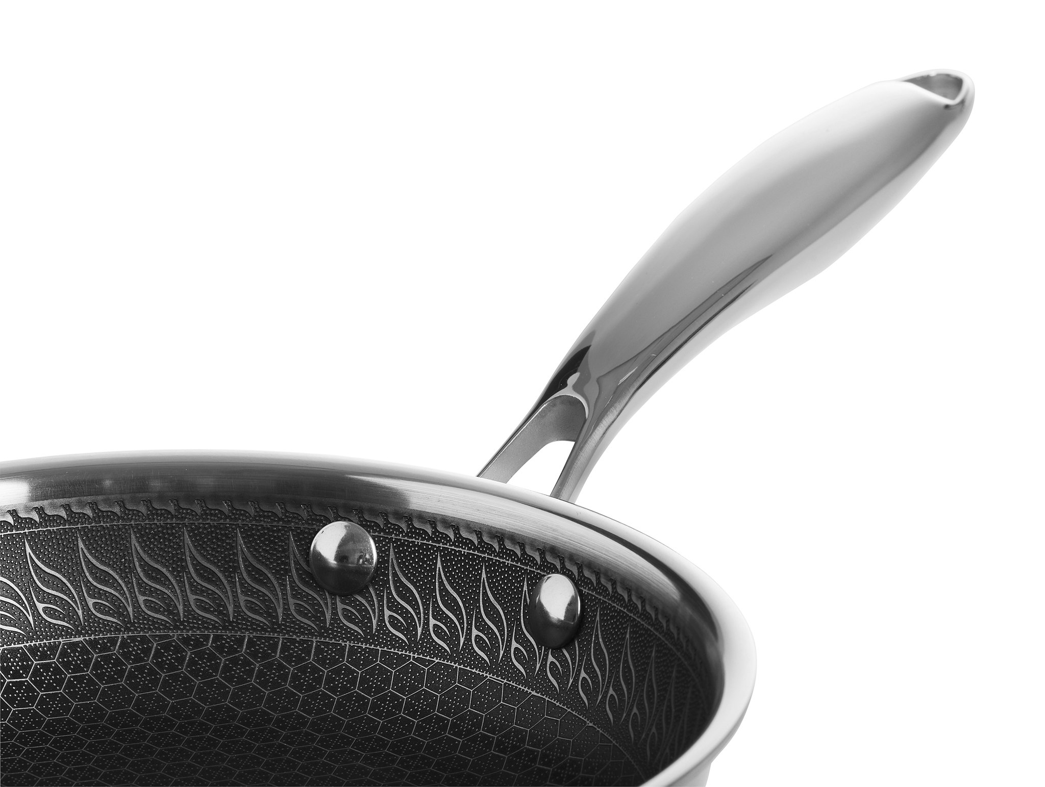 Jernverket Kokkärlset – 4-delars Premiumset i Spegelpolerat Rostfritt Stål med Honeycomb Non-Stick