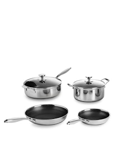Jernverket Kokkärlset – 4-delars Premiumset i Spegelpolerat Rostfritt Stål med Honeycomb Non-Stick
