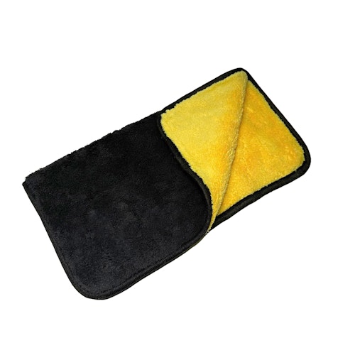 Tvättduk, microfiber - svart/gul
