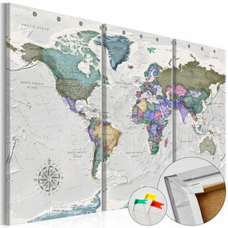 Ljuddämpande anslagstavla - World Destinations (3 Parts)