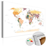 Ljuddämpande anslagstavla - World Map