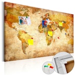 Ljuddämpande anslagstavla - World Map: Time Travel
