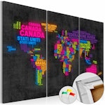 Ljuddämpande anslagstavla - Mappa del Mondo
