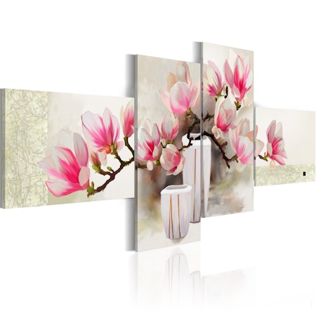 Ljuddämpande handmålad tavla - Fragrance of magnolias
