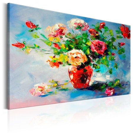 Ljuddämpande handmålad tavla - Beautiful Roses