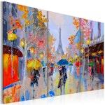 Ljuddämpande handmålad tavla - Rainy Paris