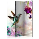 Rumsavdelare 3-delad (135x172cm) - Hummingbirds and Flowers