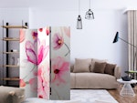Rumsavdelare 3-delad (135x172cm) - Pink Flowers
