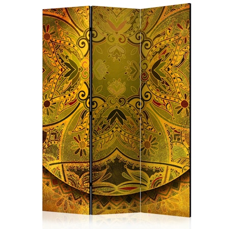 Rumsavdelare 3-delad (135x172cm) - Mandala: Golden Power