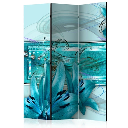 Rumsavdelare 3-delad (135x172cm) - Turquoise Idyll