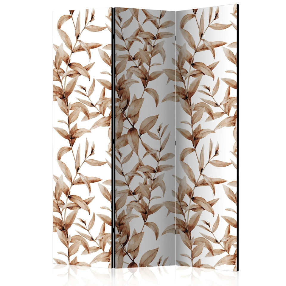 Rumsavdelare 3-delad (135x172cm) - Plant Sepia