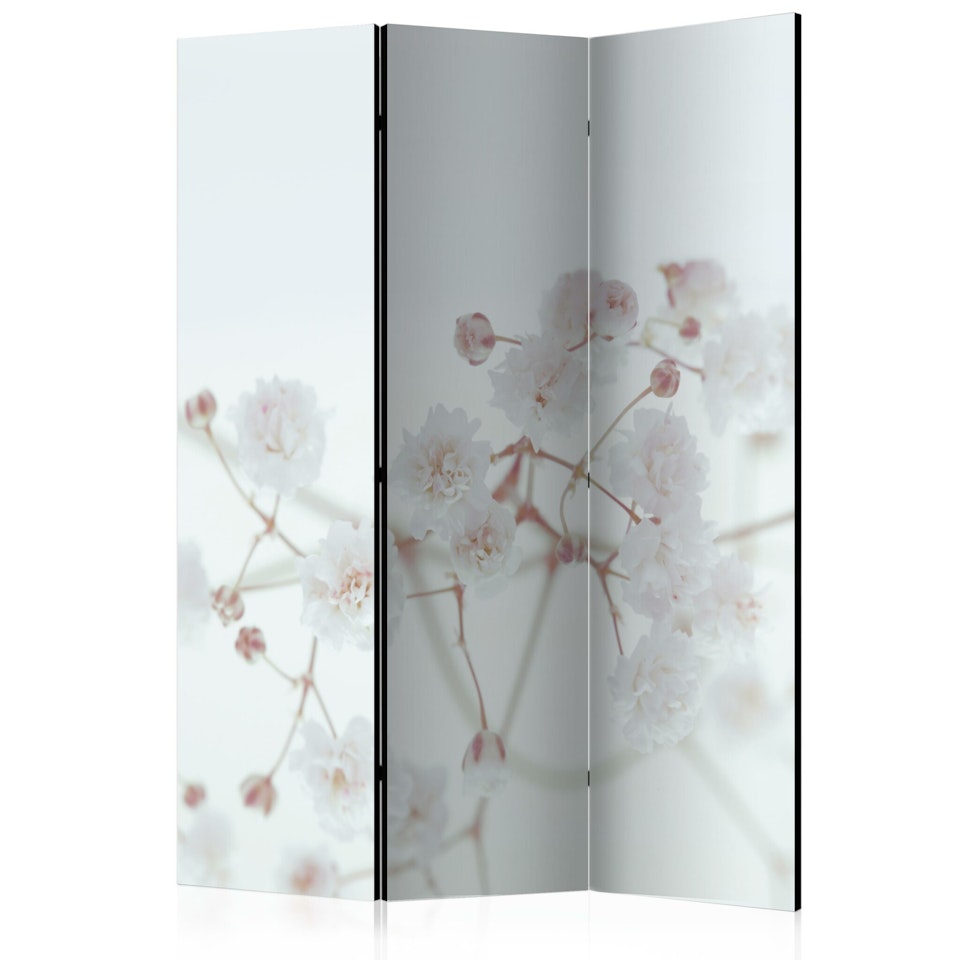 Rumsavdelare 3-delad (135x172cm) - White Flowers