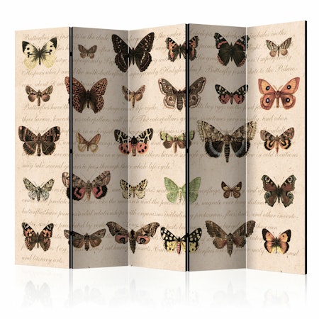 Rumsavdelare 5-delad (225x172) - Retro Style: Butterflies