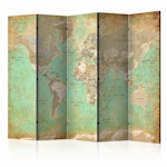 Rumsavdelare 5-delad (225x172) - Turquoise World Map