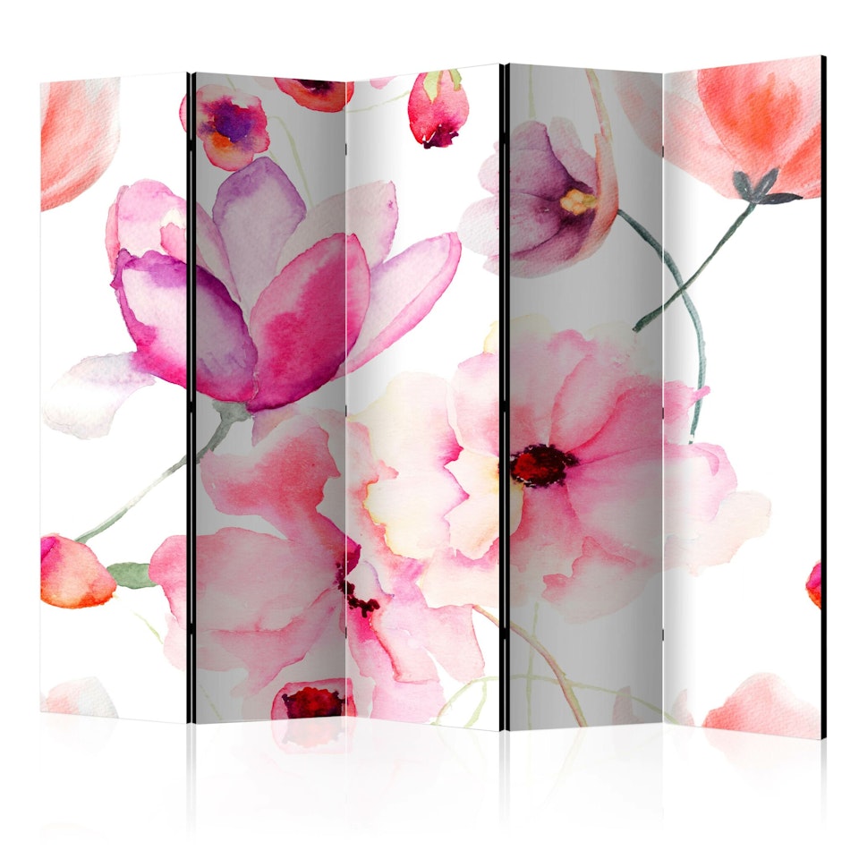 Rumsavdelare 5-delad (225x172) - Pink Flowers