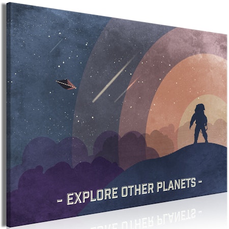 Ljuddämpande Tavla - Explore Other Planets (1 Part) Wide