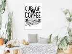 Ljuddämpande Tavla - Cup of Coffee Brings Together (1 Part) Vertical