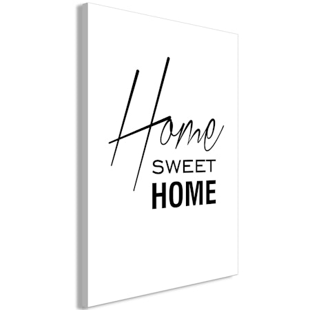 Ljuddämpande Tavla - Black and White: Home Sweet Home (1 Part) Vertical