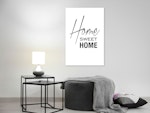 Ljuddämpande Tavla - Black and White: Home Sweet Home (1 Part) Vertical