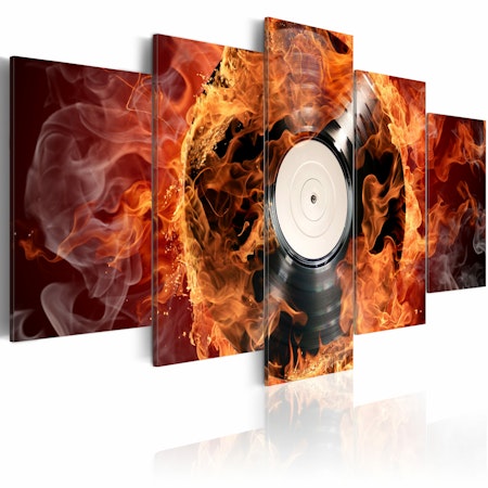 Ljuddämpande Tavla - Vinyl on fire